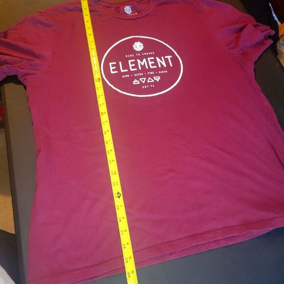Element Men's Skateboard Burgundy T-Shirt XXL - Picture 5 of 7